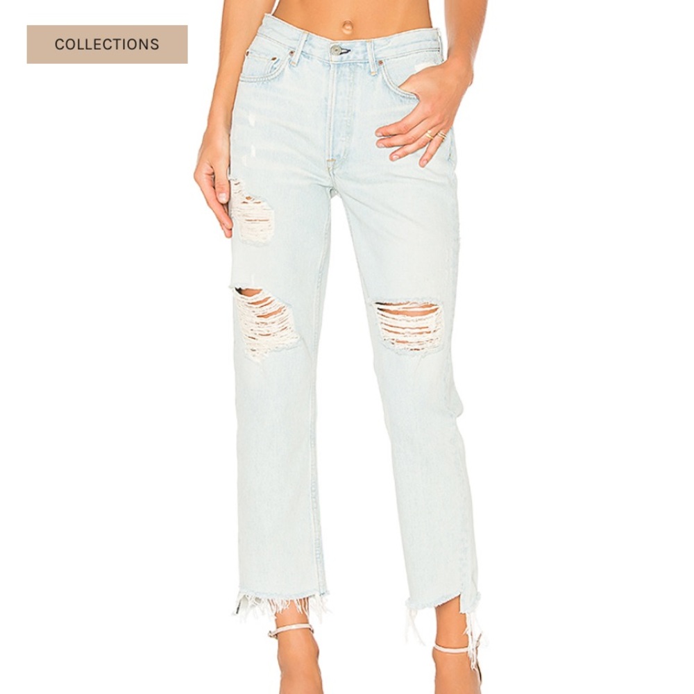 GRLFRND HELENA HIGH-RISE STRAIGHT LEG JEAN